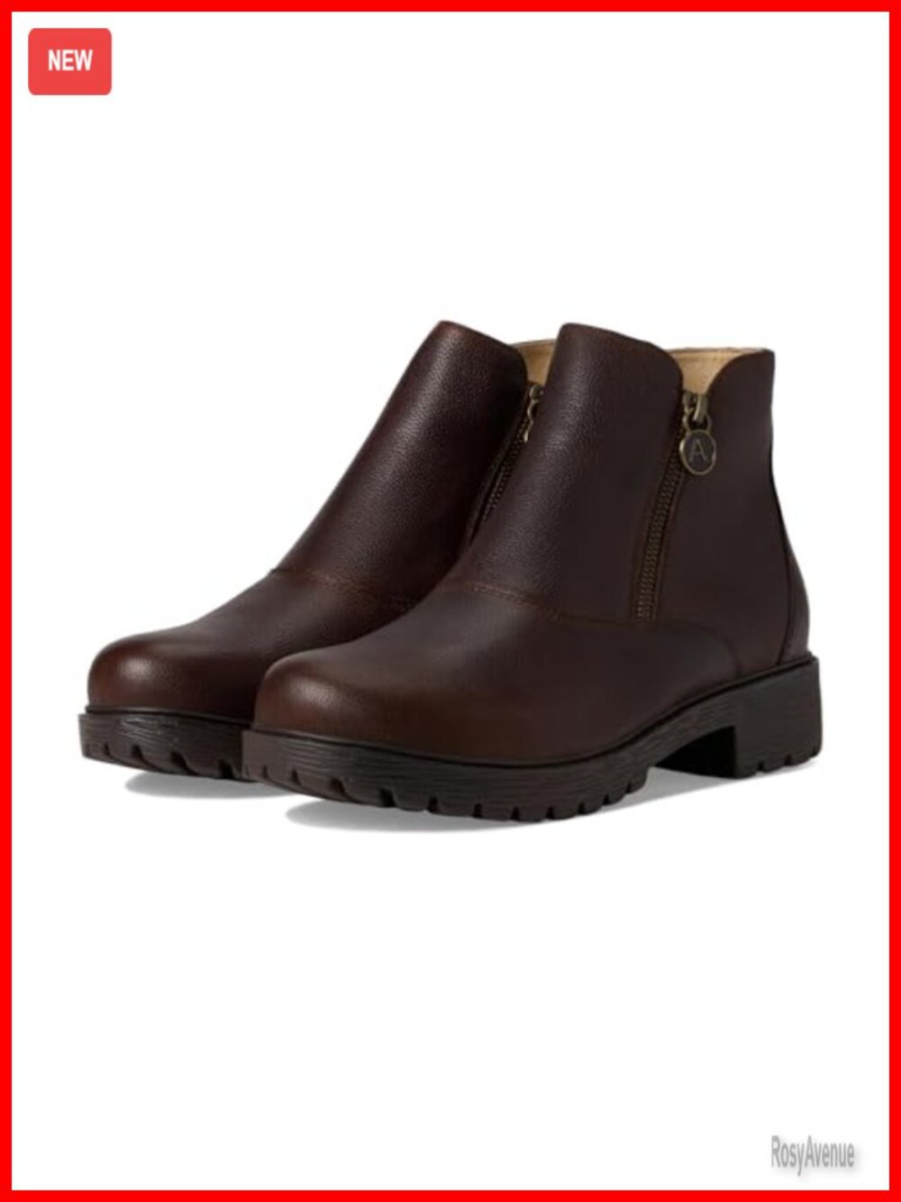 Alegria Leather Double Zipper Comfort Ankle Boots Arch Support Slip Resistant
